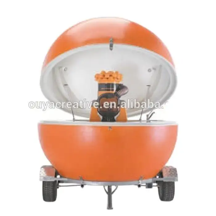 Fiberglass Fruit Vending Cart Mobile Outdoor Food Trailer Juice Kiosk Summerhouses for Summer Food Services