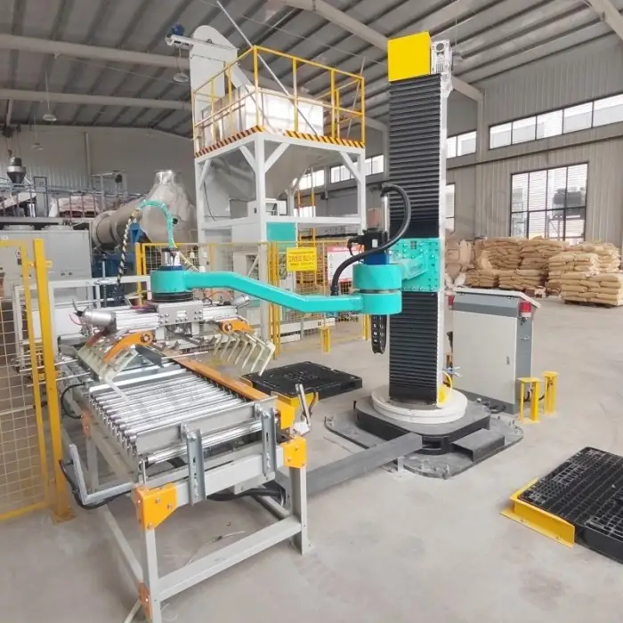 Low Noise Level Industrial Machine Four Axis Palletizer Robot for Metal Sheet Feeding Automated Bag Robot Packing