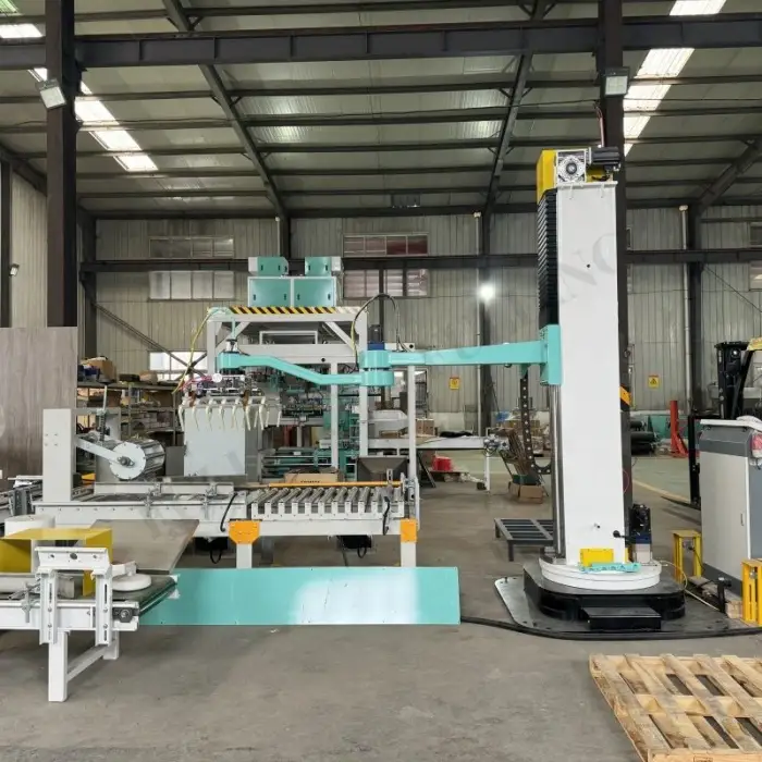 Low Noise Level Industrial Machine Four Axis Palletizer Robot for Metal Sheet Feeding Automated Bag Robot Packing