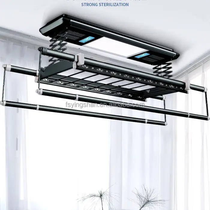 Electric Ceiling Automatic Clothes Drying Rack Clothes Dryer Rack Aluminum Auto Electronic Clothes Electronic Lifting Rod