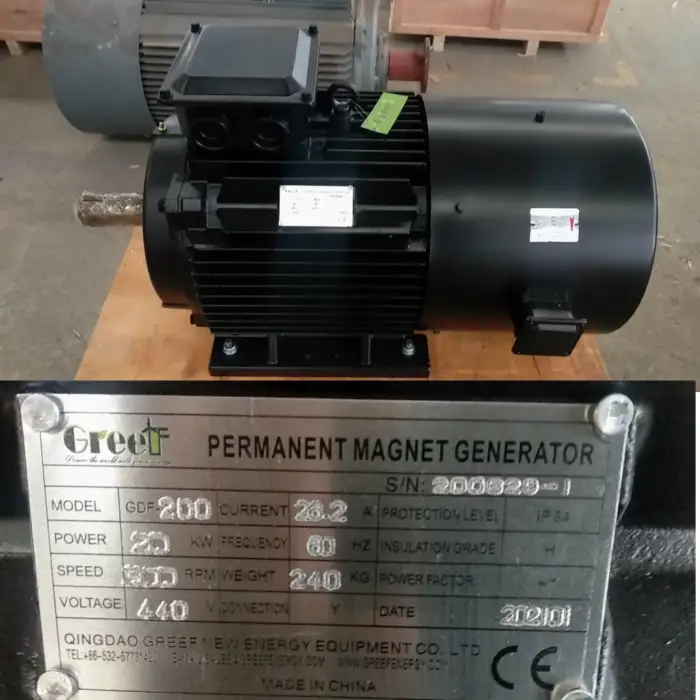 Electric Generator 20KW 300RPM 100KW Permanent Magnet Generator Motor