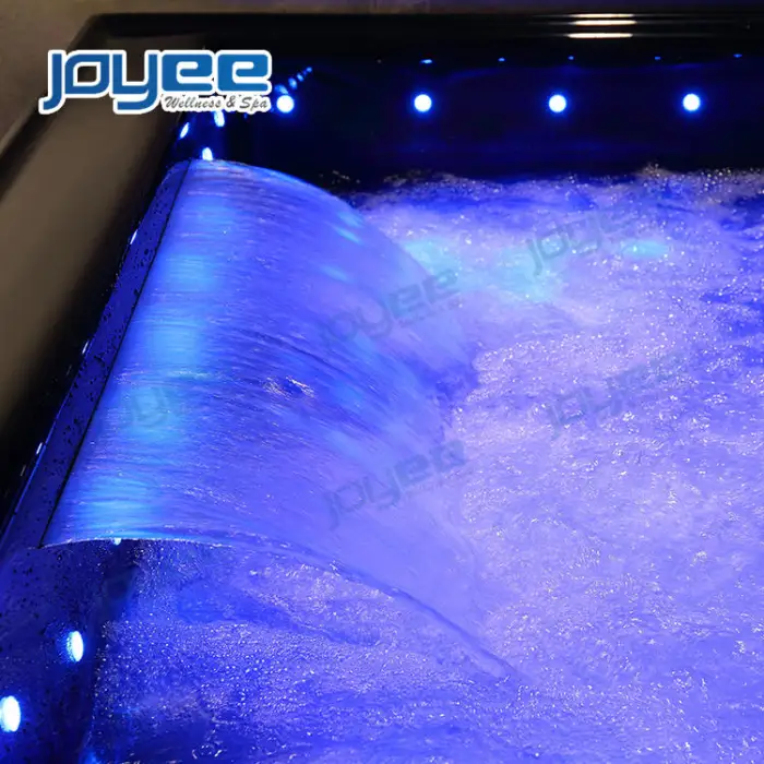 JOYEE 2020 Latest Design 3 4 5 Person Hot Tub Indoor Spa Tub Relax Massage Bathtub with air Bubble Massage with Black Skirt