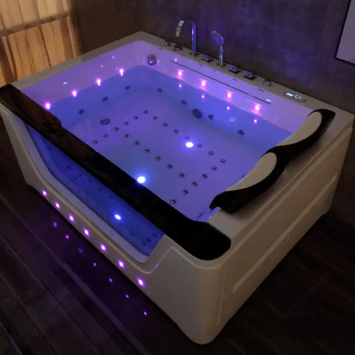 2 Person whirlpool Acrylic Massage Bathtub Hotel Luxury Bath Freestanding Hydromassage