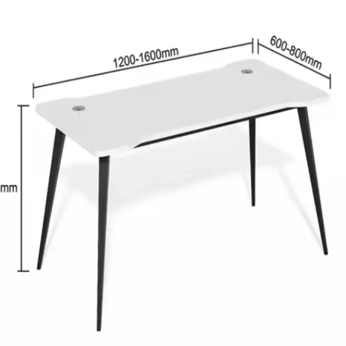 Wood Table Game New Design Best Sell Black White Color Wood Computer Pc Game Desk Gaming Table Cheap Computer Desk