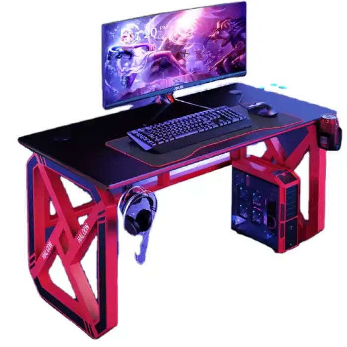 Esports Table Desktop Game Computer Desk Home Desktop Seat Internet Cafe Full Gaming Desk and Chair Set One Table