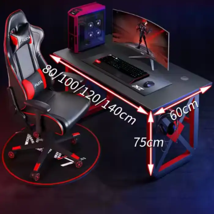 Esports Table Desktop Game Computer Desk Home Desktop Seat Internet Cafe Full Gaming Desk and Chair Set One Table