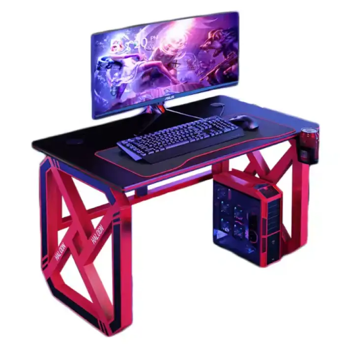 Esports Table Desktop Game Computer Desk Home Desktop Seat Internet Cafe Full Gaming Desk and Chair Set One Table