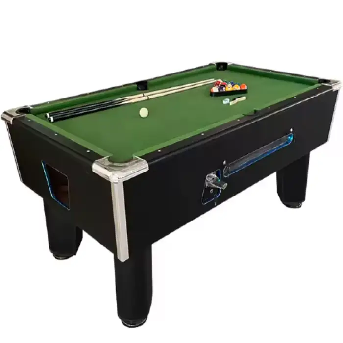 Coin - Operated Billiard Table with Tokens and Set of Billiard Pool Table Accessories TP-20101