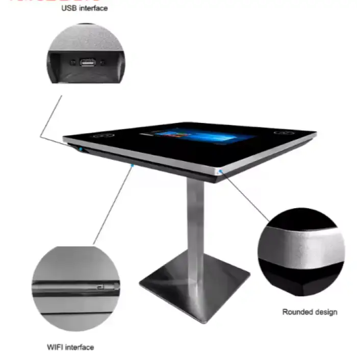 Touch Screen Gaming Table Wireless Charged 21.5 Inch LCD Screen Coffee Shop Touch Table