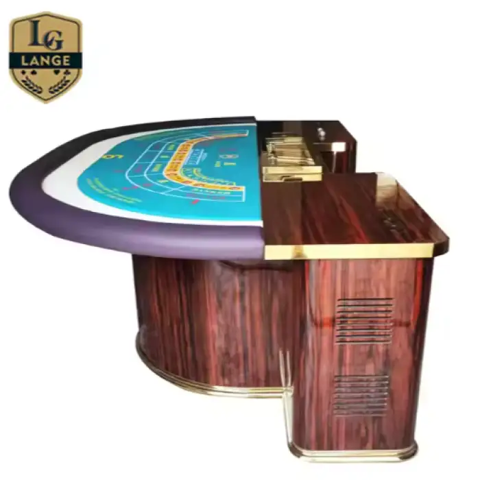 Marble Baccarat Table Sit Down Palms Casino Gaming Crystal Poker Table for Sale