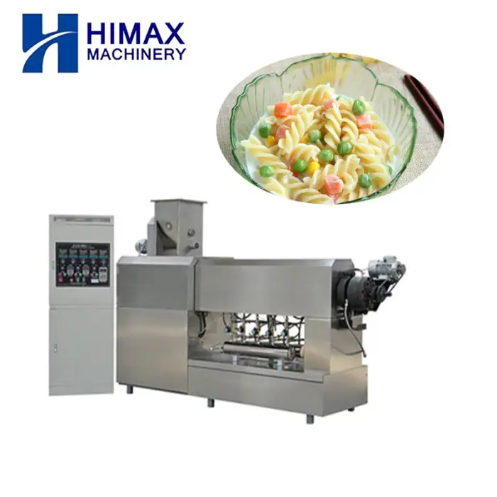 Commercial Automatic Pasta Processing Machinery Pasta Single Screw Extruder Production Line Macaroni Making Machine