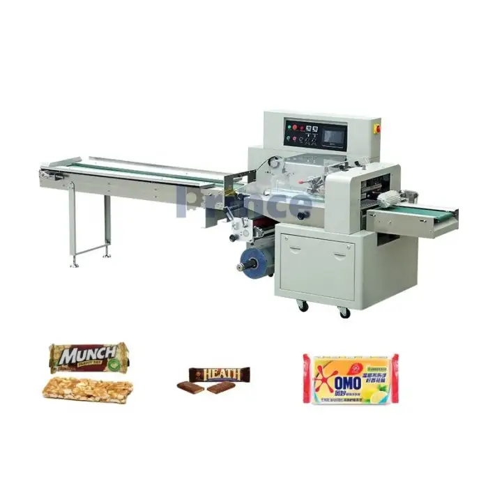 Automatic Pillow Wrapping Packing Machine Tape Cake Food Individual Candy Toys Industrial Parts Pillow Bag Packing Machine