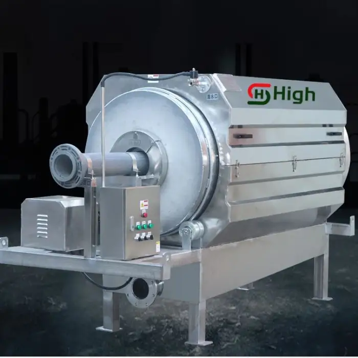 Efficient Slaughter Wastewater Separation Circulation New Internal Flow Rotary Drum Micro Filter Water Processing Pump Motor