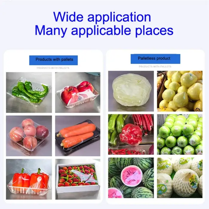 Factory Plastic Cling Film Wrapping Sealing Supermarket Food Fruit Vegetable Cling Film Stretch Film Food Tray Packaging Machine