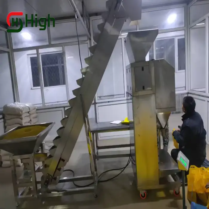 Semi-Automatic Dual Head Vibratory Filler Grain Machine PLC Controlled for Pistachio & Coffee Beans for Glass Packaging