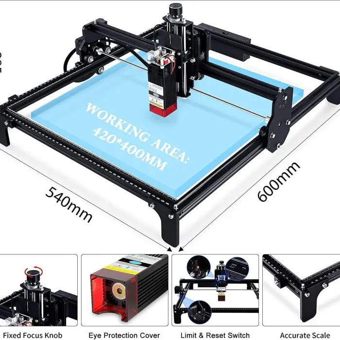 20W 40W High-Power Laser Engraving Machine Co2/Diode New Mobile APP Control Two Axis Carving for Stone Paper Rubber