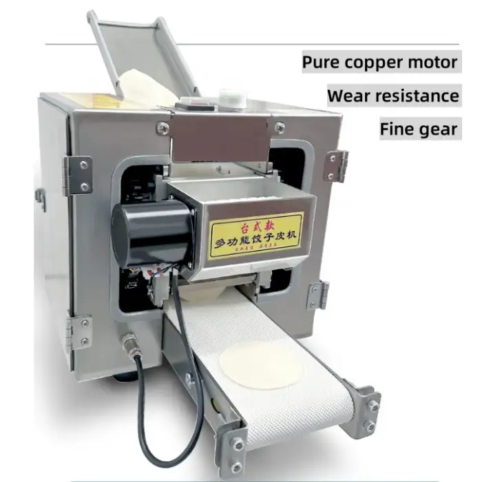 Automatic Wonton Spring Roll Skin Maker Crepe Tortilla Chapati Roti Machine Dumpling Wrapper Making Machine