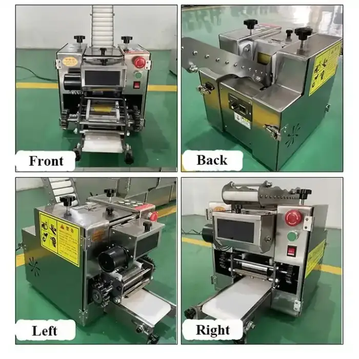 Automatic Wonton Spring Roll Skin Maker Crepe Tortilla Chapati Roti Machine Dumpling Wrapper Making Machine