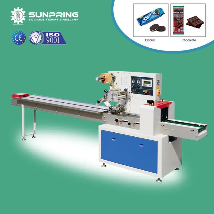 SunPring Ice Cream Flow Wrapping Machine Chocolate bar Packaging Machine Industrial Flowpack