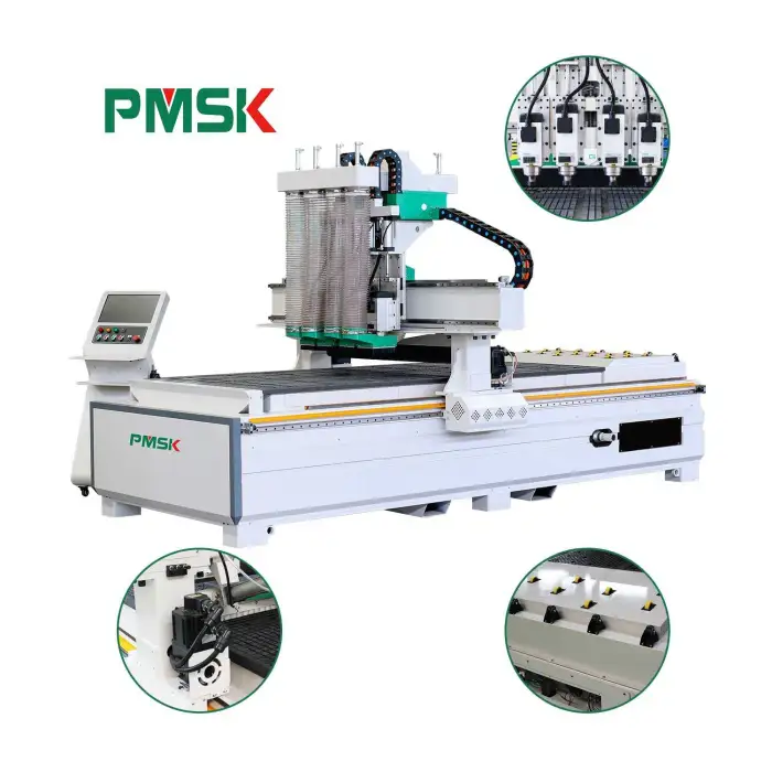 High Accuracy 1325 Cnc 3 Axis Wood Panel Drilling Cutting Machine