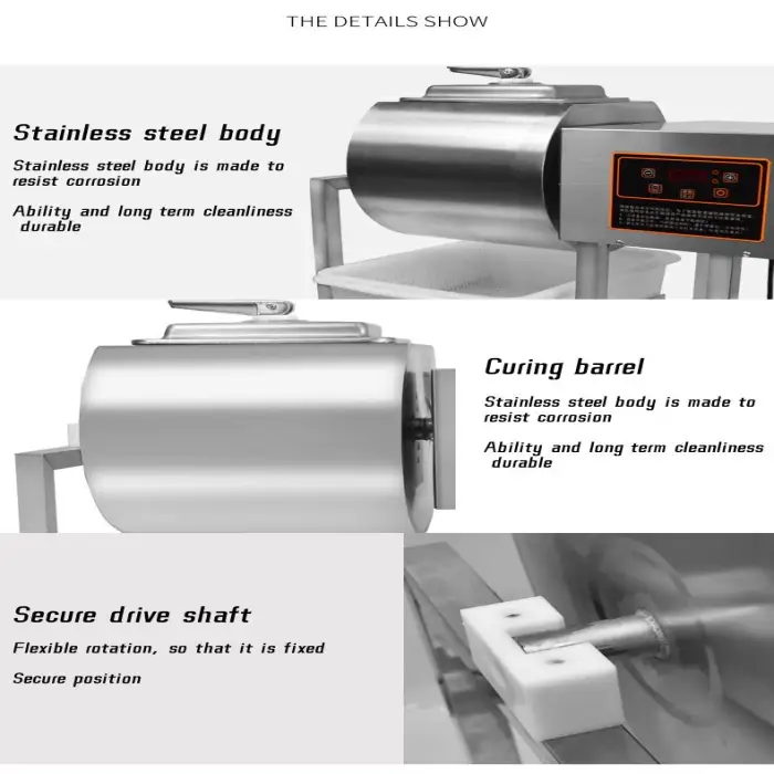 Fully Automatic Vacuum Meat Salting Marinating Machine Meat Tumbler Marinator Machine