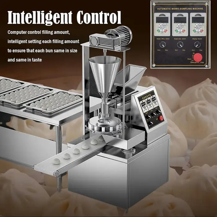 Bun Making Machine Automatic Small Steamed Stuffed Bun Baozi Nepal Momo Dimsum Making Machine