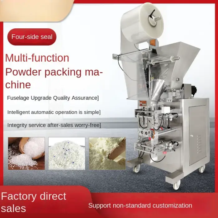 Automatic 5 1000g Efficiency Spices Packing Machine Food Flour Tea Chemicals PLC Components Sachet Paper Wrapping Counting