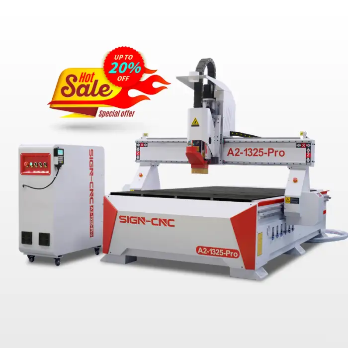 SIGN CNC Semi-Automatic Tool Change Machine With 9kw Spindle Servo Motor