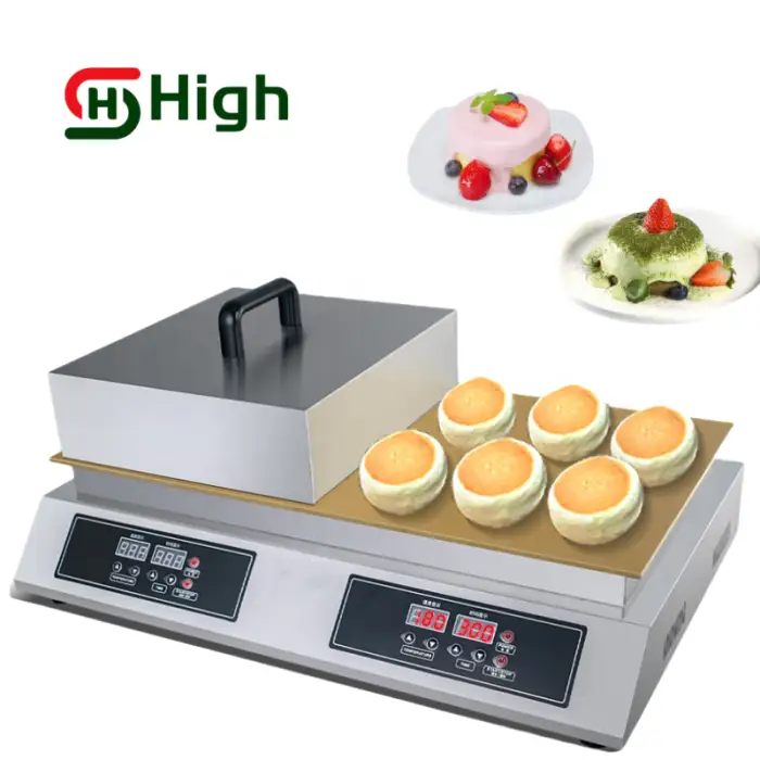 Snack Muffin Machines Smart Type Double Plates Pancake Maker Commercial Cake Souffle Machine