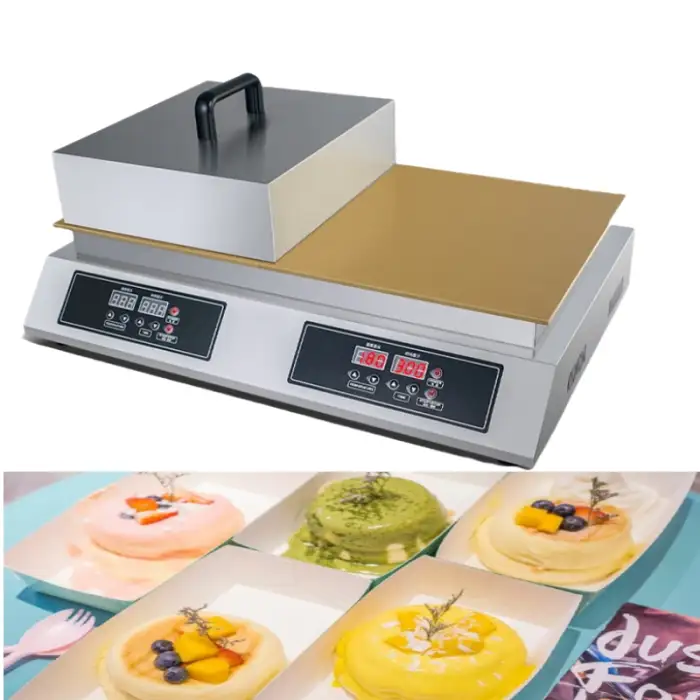 Snack Muffin Machines Smart Type Double Plates Pancake Maker Commercial Cake Souffle Machine