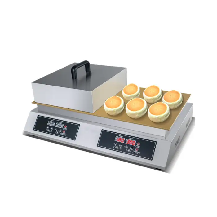 Snack Muffin Machines Smart Type Double Plates Pancake Maker Commercial Cake Souffle Machine