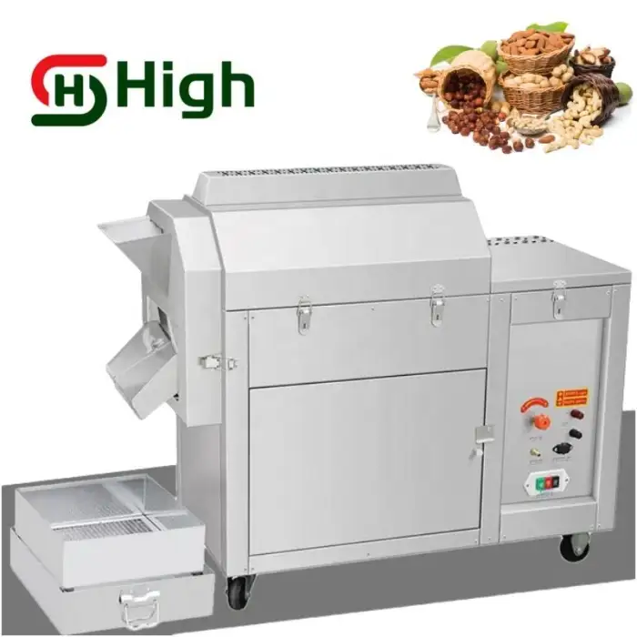 Energy Saving 50-100 kg Salted Nut Roaster Roasting Cashew Processing Machine