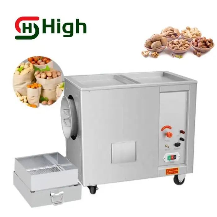 Energy Saving 50-100 kg Salted Nut Roaster Roasting Cashew Processing Machine