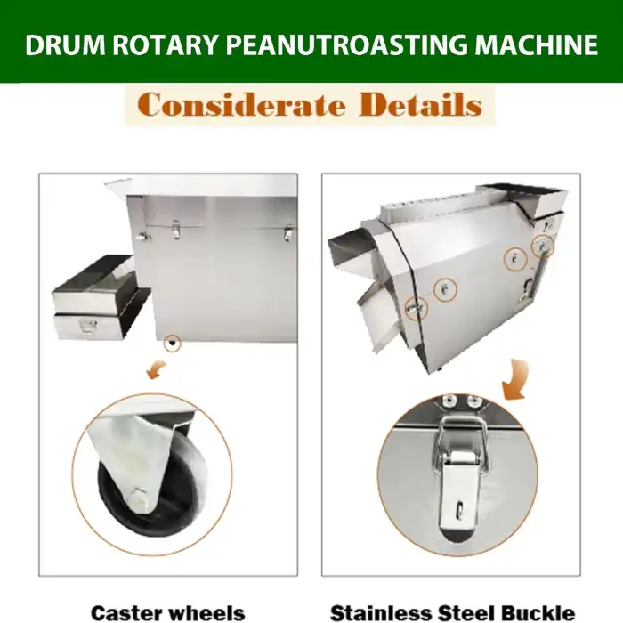 Energy Saving 50-100 kg Salted Nut Roaster Roasting Cashew Processing Machine