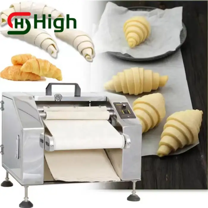 Small Electric Pastry Sheet Croissant Making Production Line and Croissant Small Dough Roller Maker Machine for Croissants