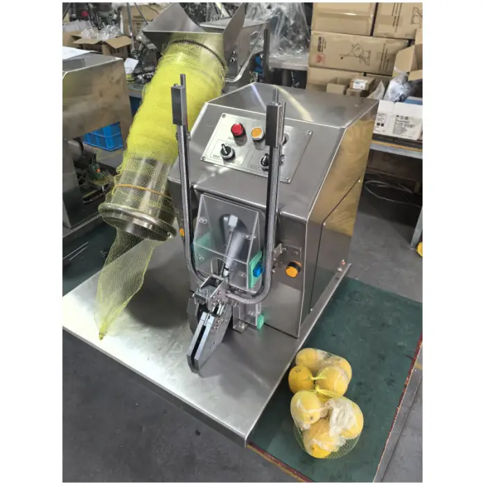 Semi-automatic Mesh Bag Packaging Machine Potato Garlic Ginger Mesh Bag Tying Machine Net Clipping Machine