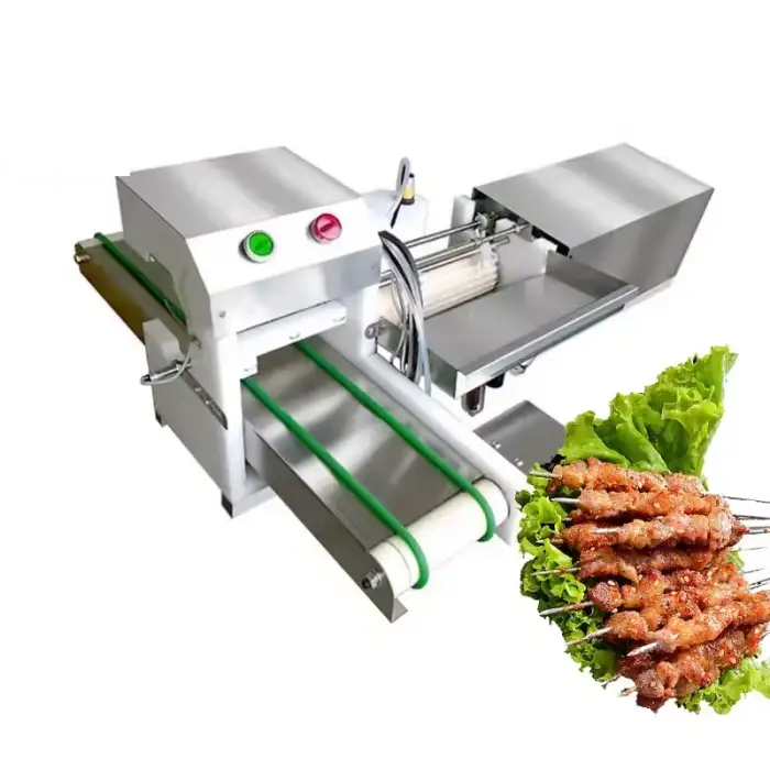 High Efficiency Souvlaki Lamb Skewer Factory Price Shish Chicken Bbq Automatic Manual Satay Meat Kebab Skewer Grill Machine