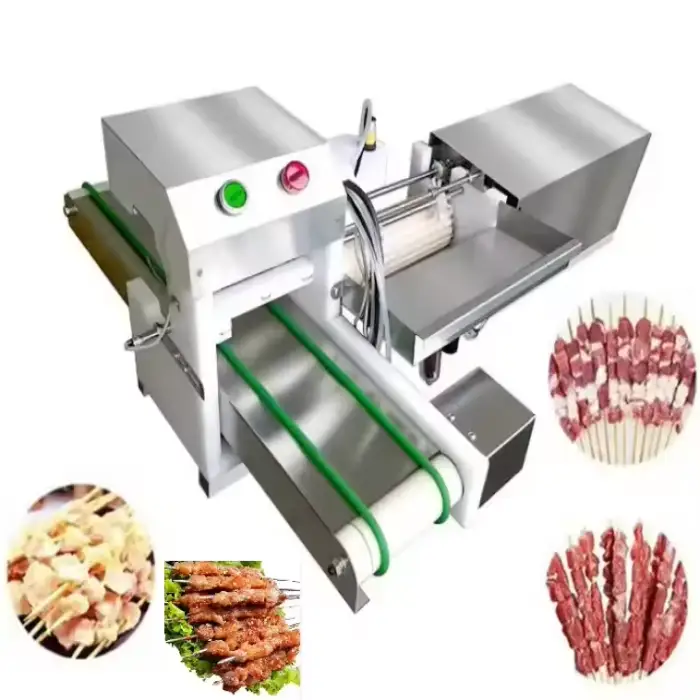 High Efficiency Souvlaki Lamb Skewer Factory Price Shish Chicken Bbq Automatic Manual Satay Meat Kebab Skewer Grill Machine