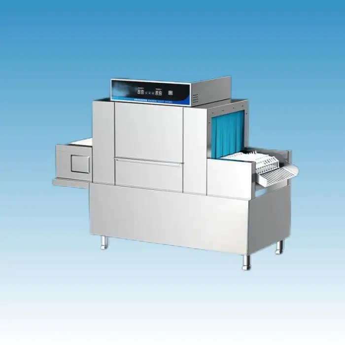 Time-Saving Automatic Conveyor Dishwasher with 1 Washing Rinsing 1 Dryer for Busy Restaurants Cafes Commercial Laundry Equipment