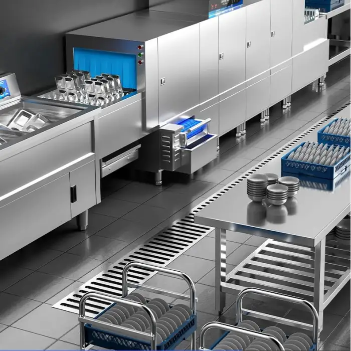 Time-Saving Automatic Conveyor Dishwasher with 1 Washing Rinsing 1 Dryer for Busy Restaurants Cafes Commercial Laundry Equipment