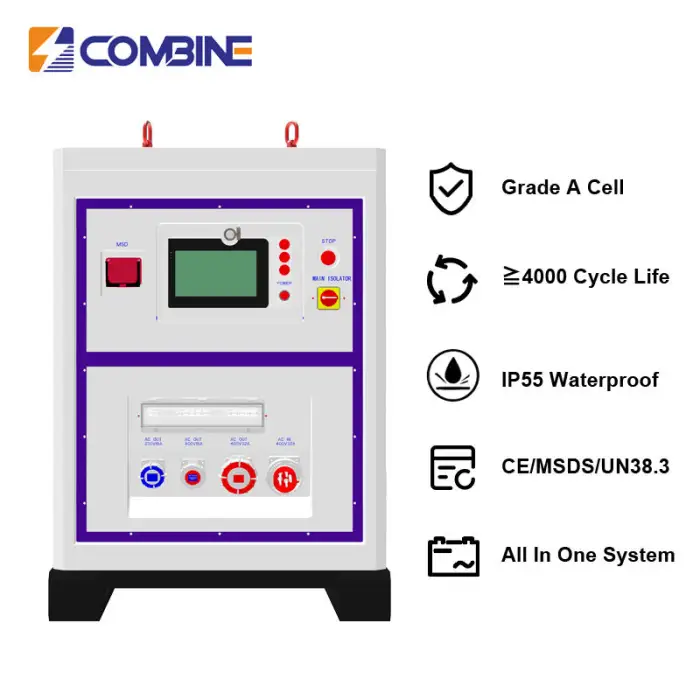 DC AC Fast Charge Hybrid Energy Storage System Construction Vehicle Power Energy Supplier Outdoor Equipment protection BESS