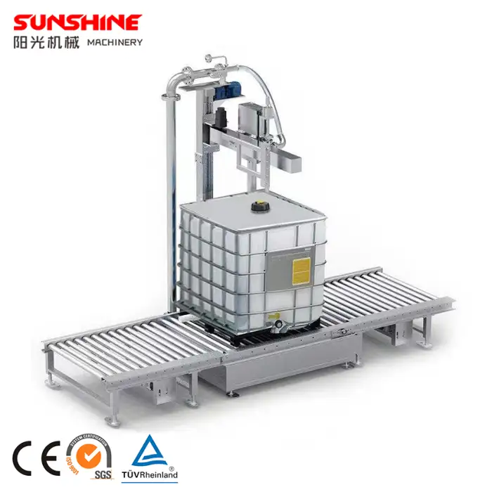 200-1000L IBC Food Grade Lubricants Barrel Filling Machine Automotive Lubricants Heavy Duty Engine Oil Drum Weighing Machine