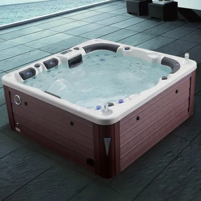 Luxury 6 Person Hot Tub Outdoor Family Garden Spa Tub Hydro Massage whirlpool for Leisure