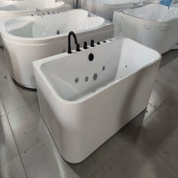 Luxury Bathtub Modern Indoor Free Stand Alone Acrylic Bath Tub Bathroom Soaking Freestanding Bathtub