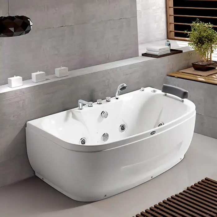 Hot Sale Acrylic Bathtub Modern Design Freestanding Bath Tub White Free Standing Alone Soaking whirlpool Tub