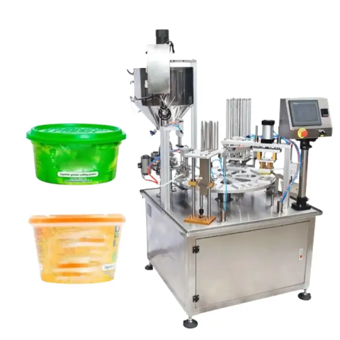 High-Efficiency Small Dishwashing Paste Cup Filling Labeling Sealing and Packaging Machine