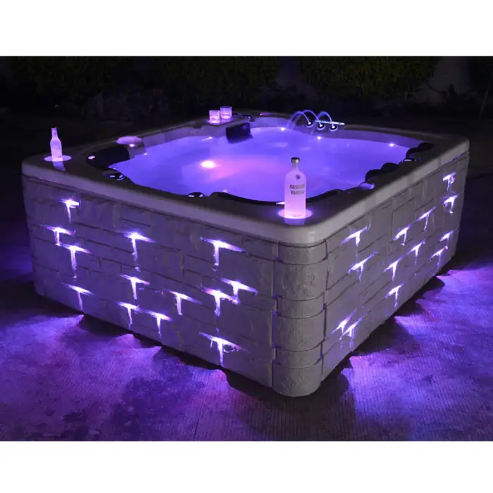 Villa and Hotel 6 Person Deep Seats Hot Tub Swimming Pool Automatic Outdoor Acrylic Massage Bathtub