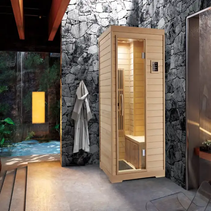 Modern Design Professional Hotel Indoor 1 Person wood Dry Sauna Room Outdoor Steam Infrared Sauna Room