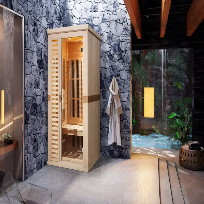 Modern Design Professional Hotel Indoor 1 Person wood Dry Sauna Room Outdoor Steam Infrared Sauna Room