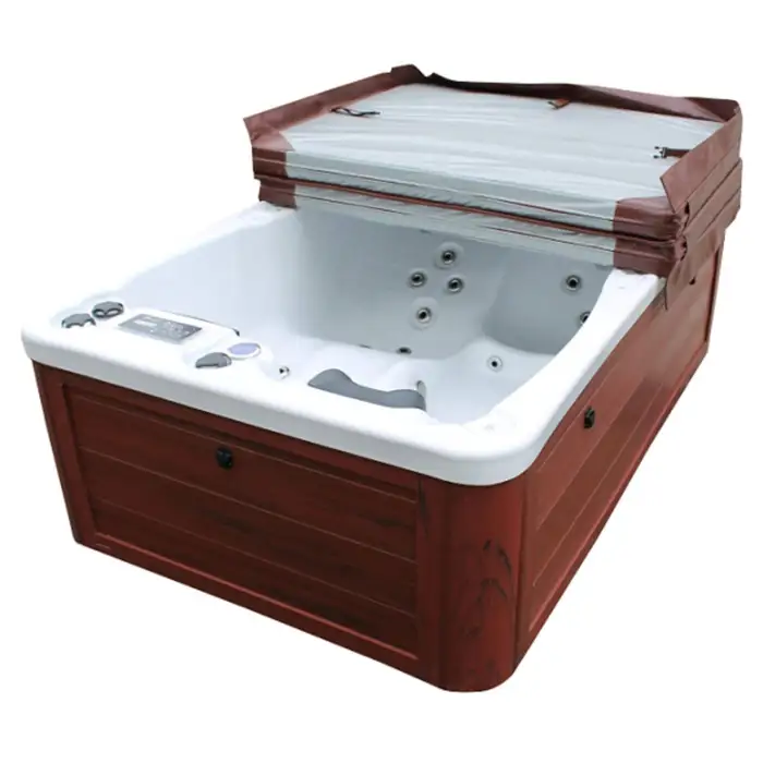 Luxury Acrylic Hotel Whirlpool Bathtub Freestanding Hot Tub for 3 Persons Villa Garden Outdoor Spa with Whirlpool Jets